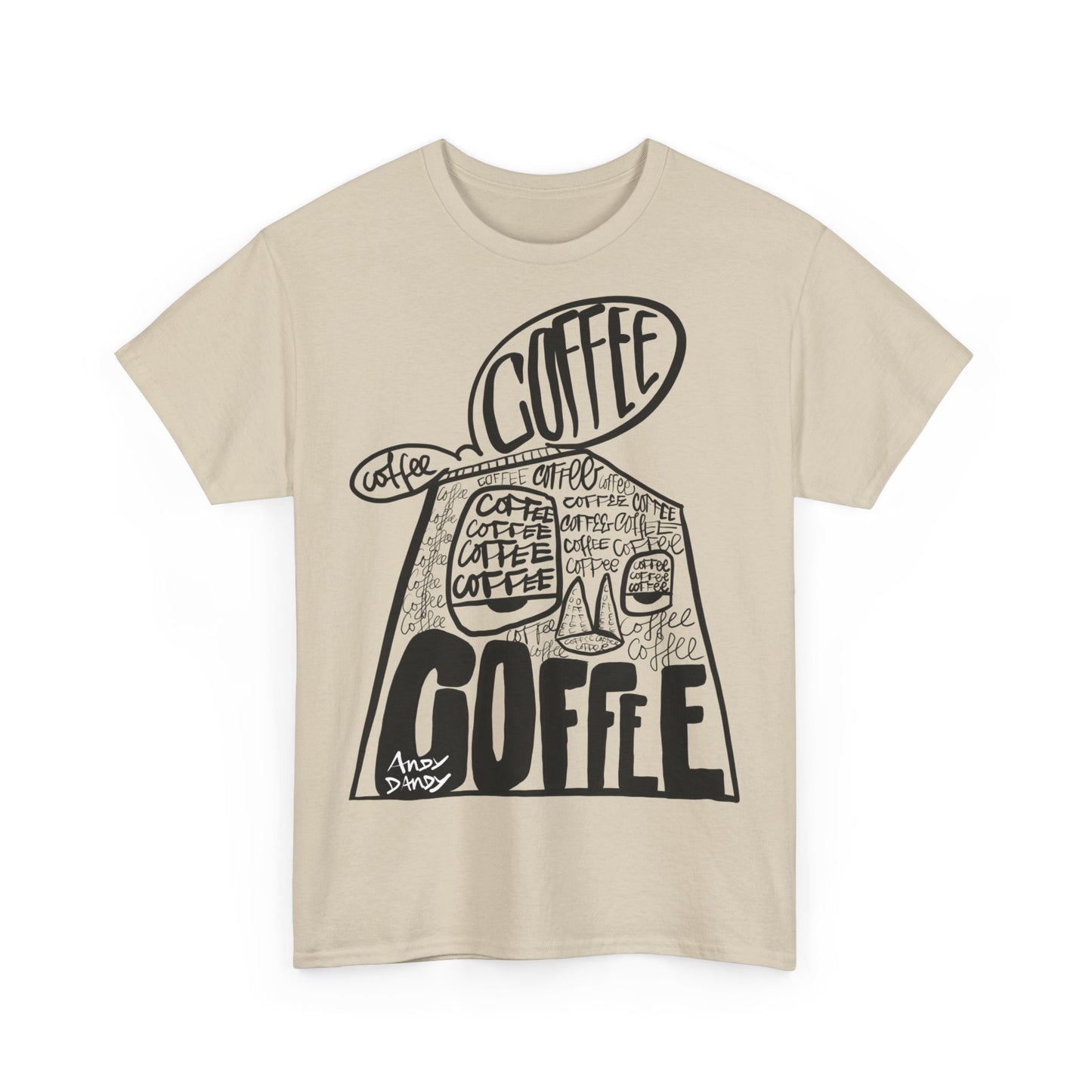 Andy Coffee minded. Uniseks. T-shirt.