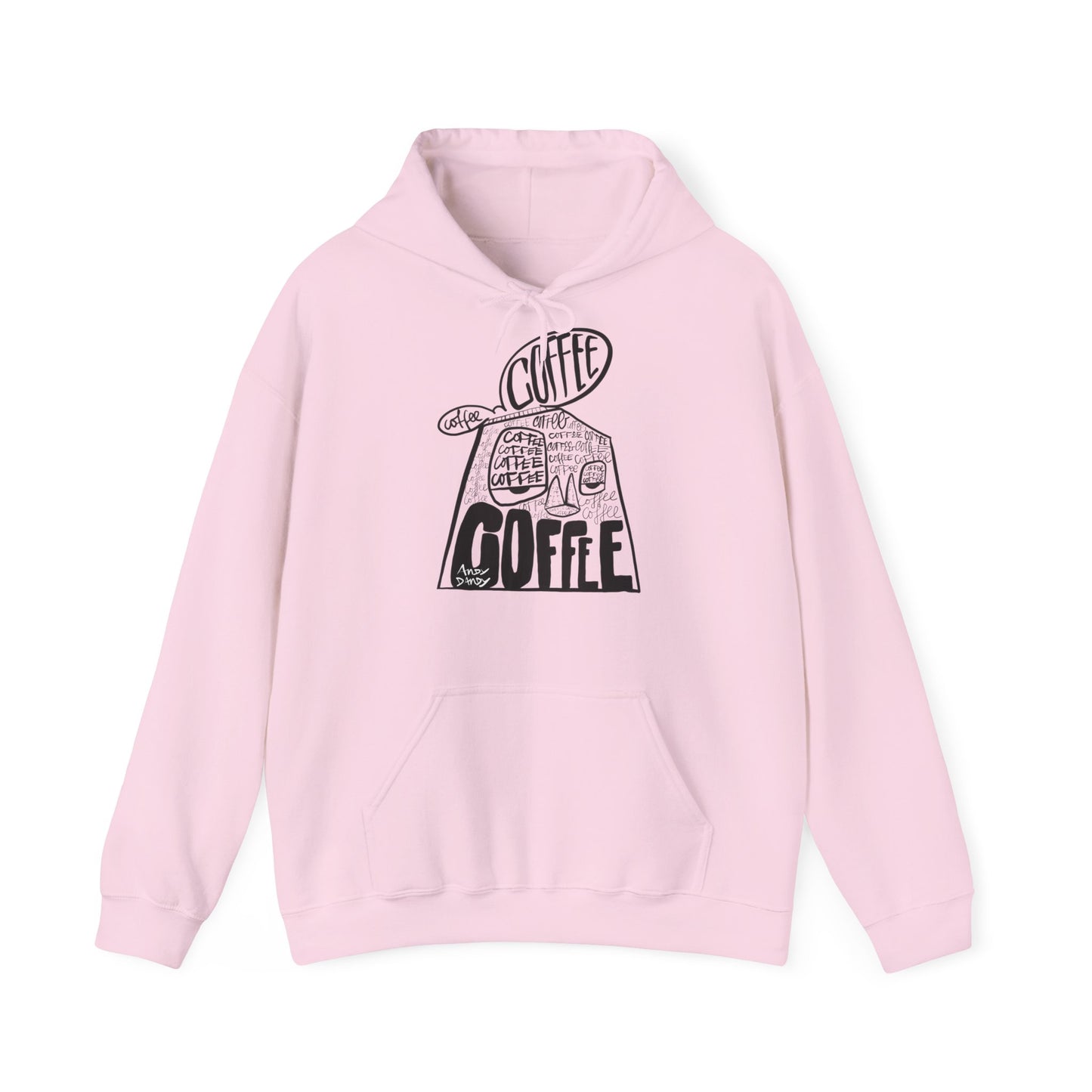 Andy Coffee minded. Uniseks.  Hoodie m/v