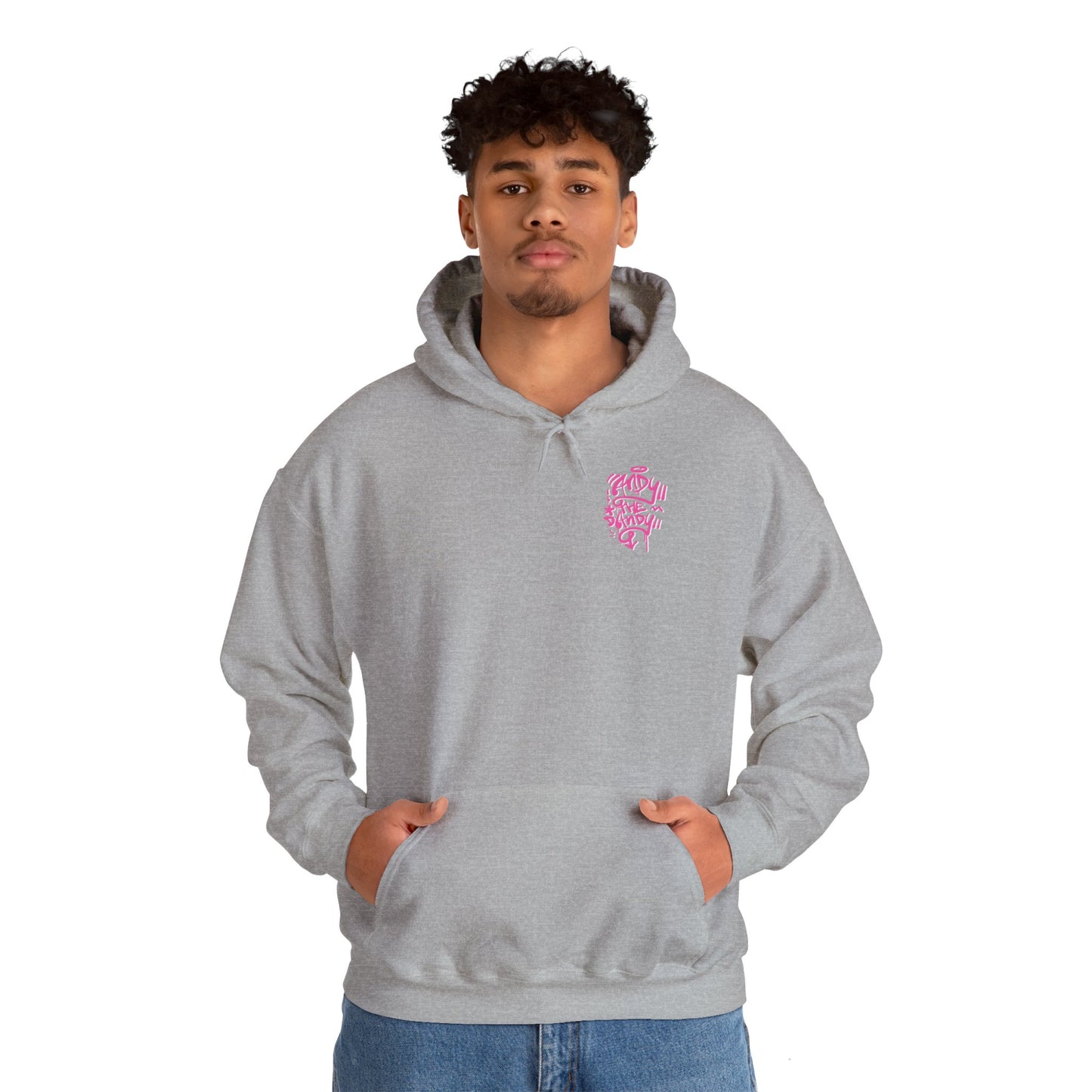 Andy on Andy letters pink. Uniseks.  Hoodie.