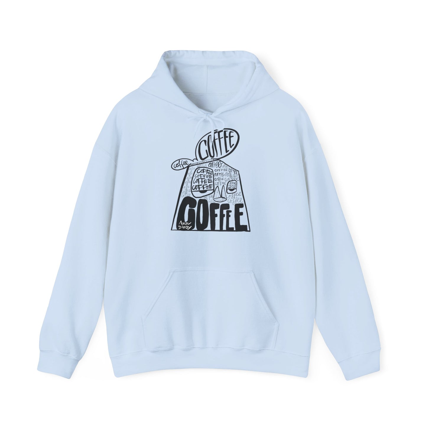 Andy Coffee minded. Uniseks.  Hoodie m/v