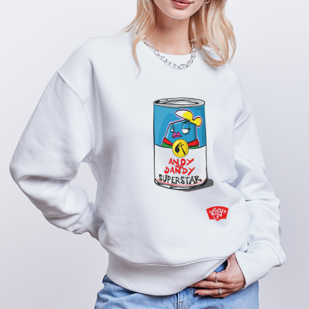 Superstar Soup. Uniseks oversize bio-sweater. - wit