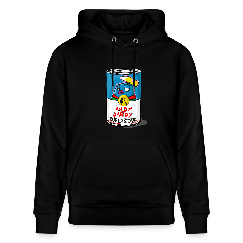 Superstar soup. Andy. Uniseks bio-hoodie. - zwart