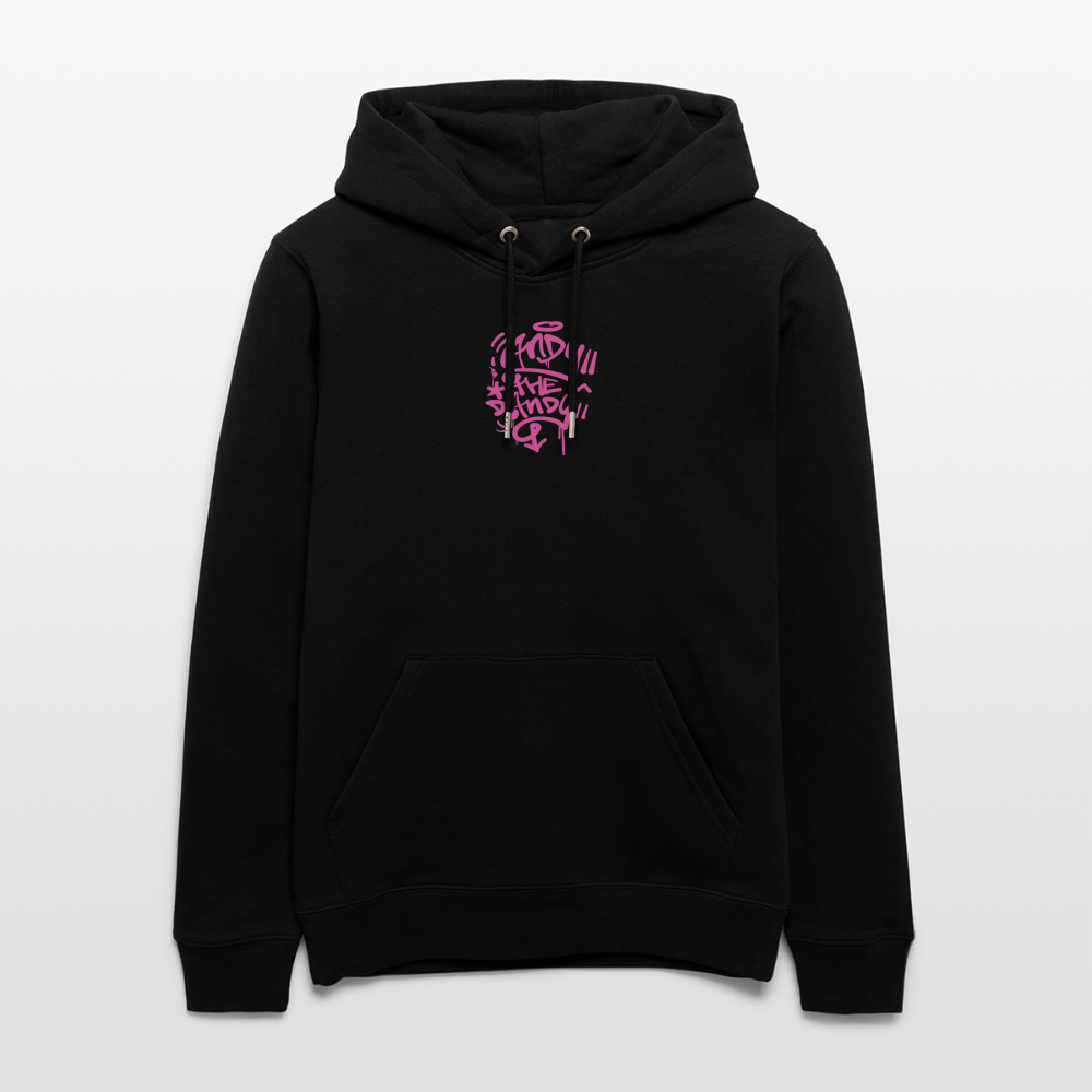 Tag fill in Andy. Uniseks bio-hoodie. - zwart