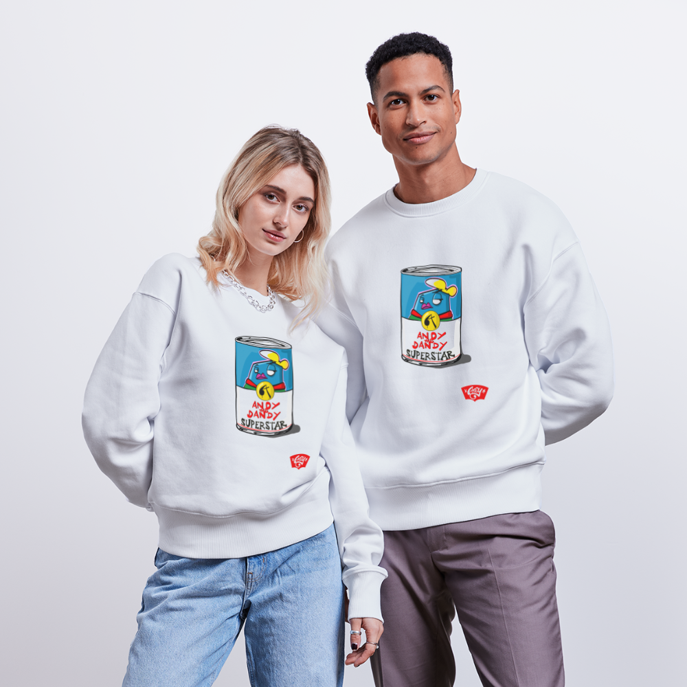 Superstar Soup. Uniseks oversize bio-sweater. - wit