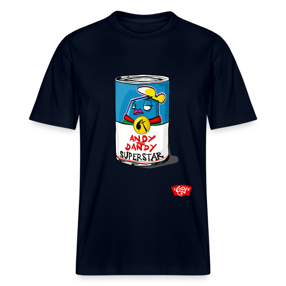 Campbells Superstar Soup. Andy the Dandy. Uniseks T-shirt. - navy