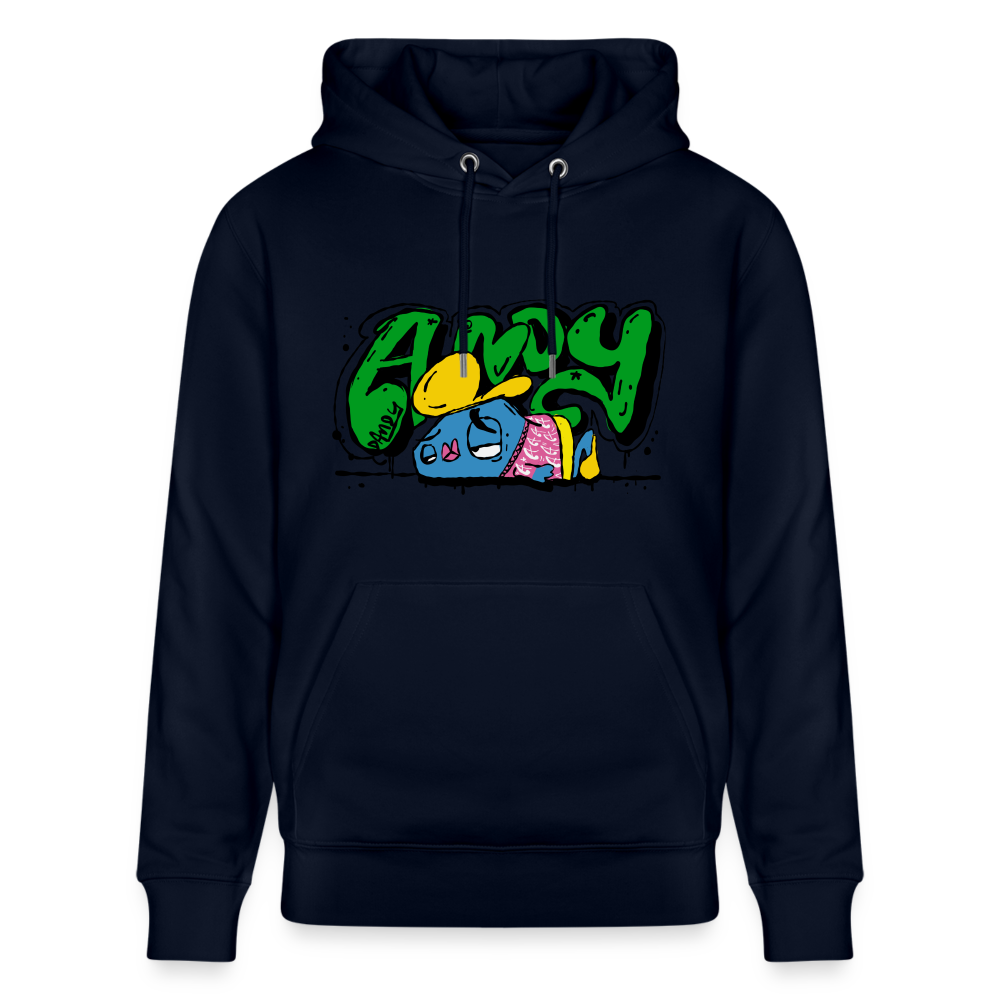 Flushed Andy. Uniseks bio-hoodie - marine