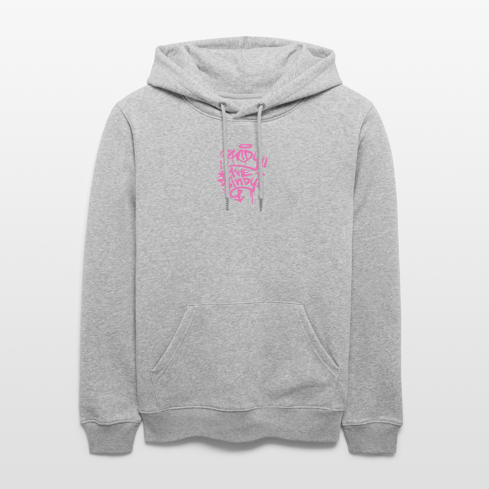 Tag fill in Andy. Uniseks bio-hoodie. - grijs gemêleerd