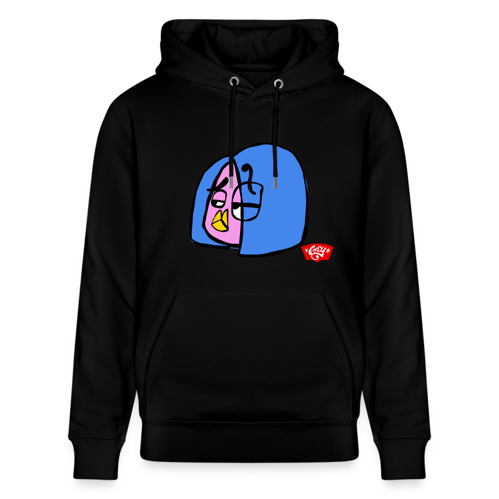 Questionmark Candy the Dandy. Uniseks bio-hoodie - zwart