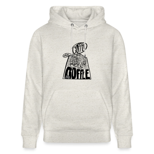 Coffee on my mind. Uniseks bio-hoodie. - beige gemêleerd