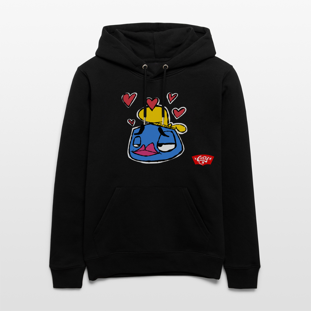 Love is in the Air. Uniseks bio-hoodie - zwart