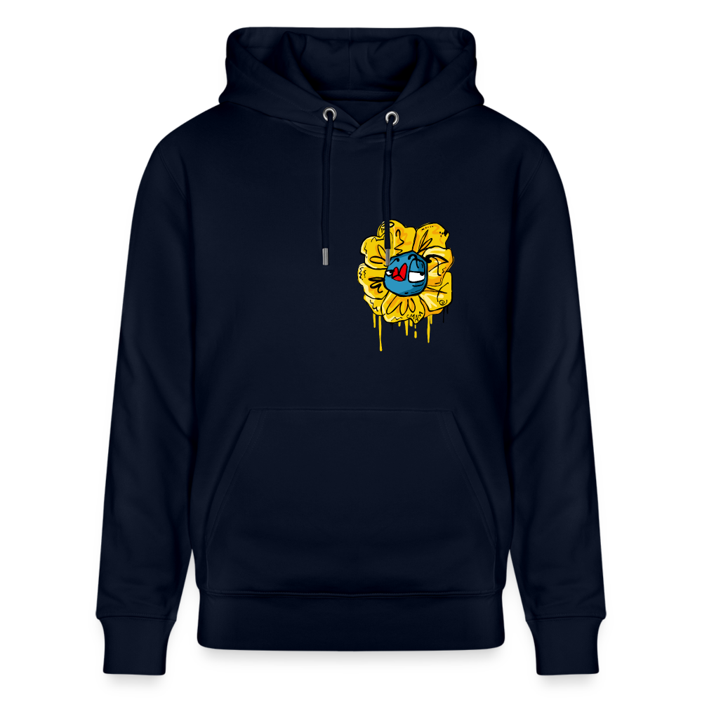 Flower Shower Andy. Uniseks bio-hoodie - marine