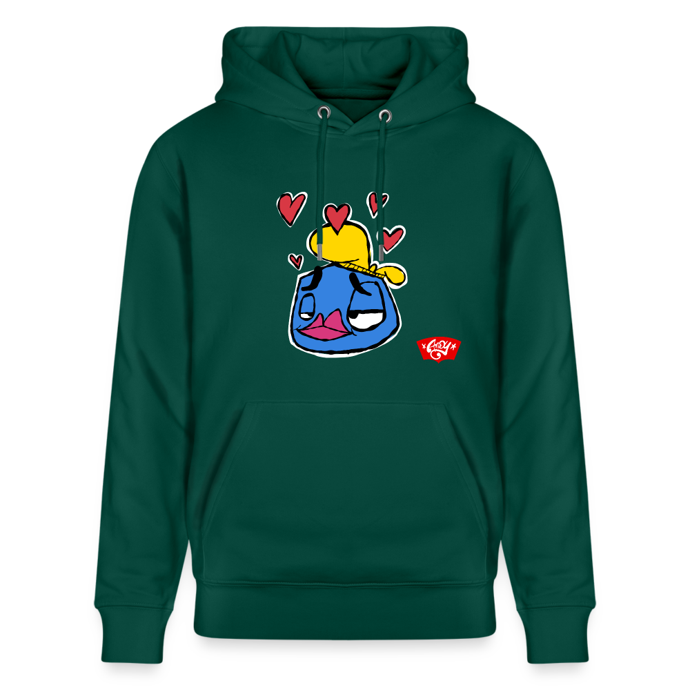 Love is in the Air. Uniseks bio-hoodie - forest