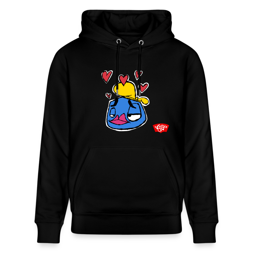 Love is in the Air. Uniseks bio-hoodie - zwart