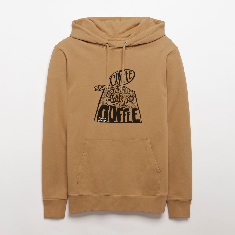 Coffee on my mind. Uniseks bio-hoodie. - Latte