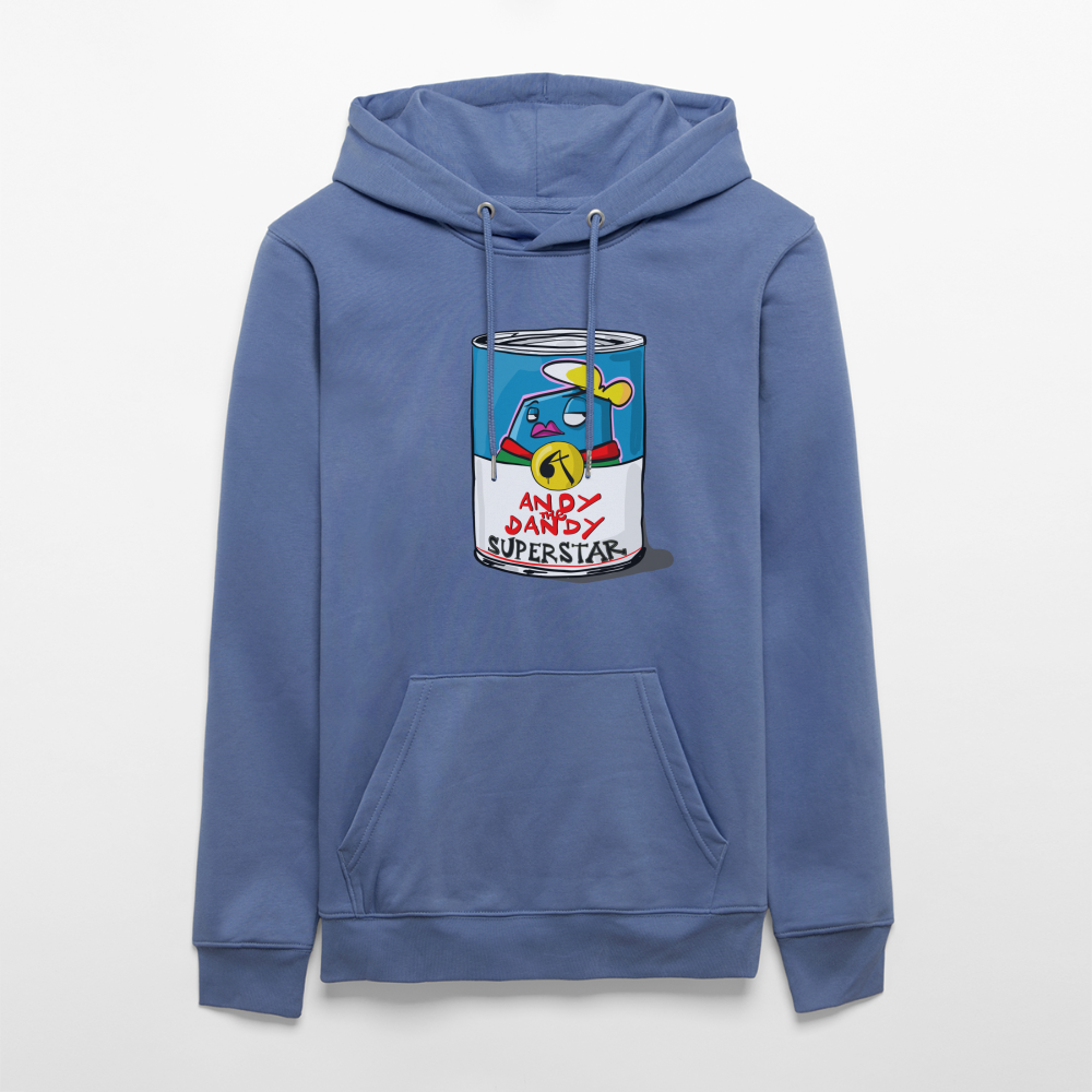 Superstar soup. Andy. Uniseks bio-hoodie. - blauw