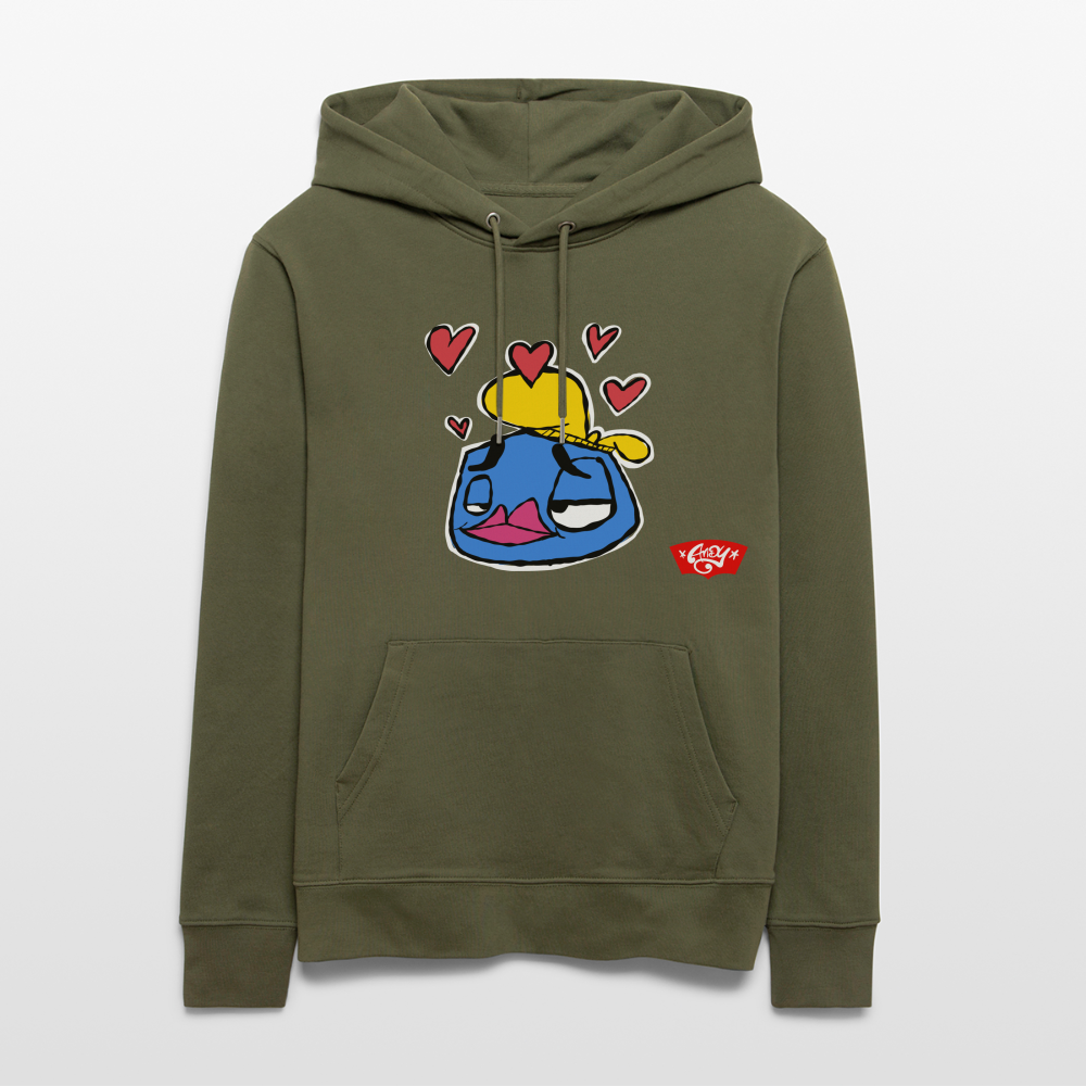 Love is in the Air. Uniseks bio-hoodie - kakigroen