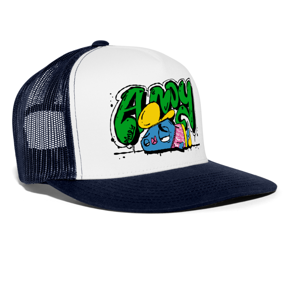 Flushed. Andy. Trucker Cap - wit/navy