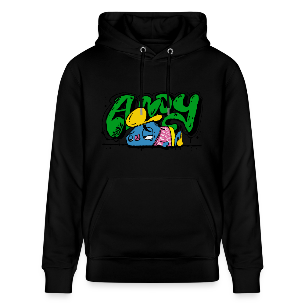 Flushed Andy. Uniseks bio-hoodie - zwart