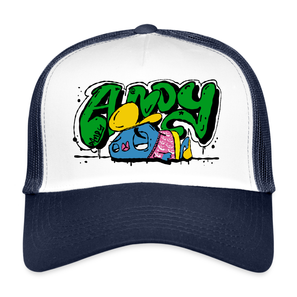 Flushed. Andy. Trucker Cap - wit/navy