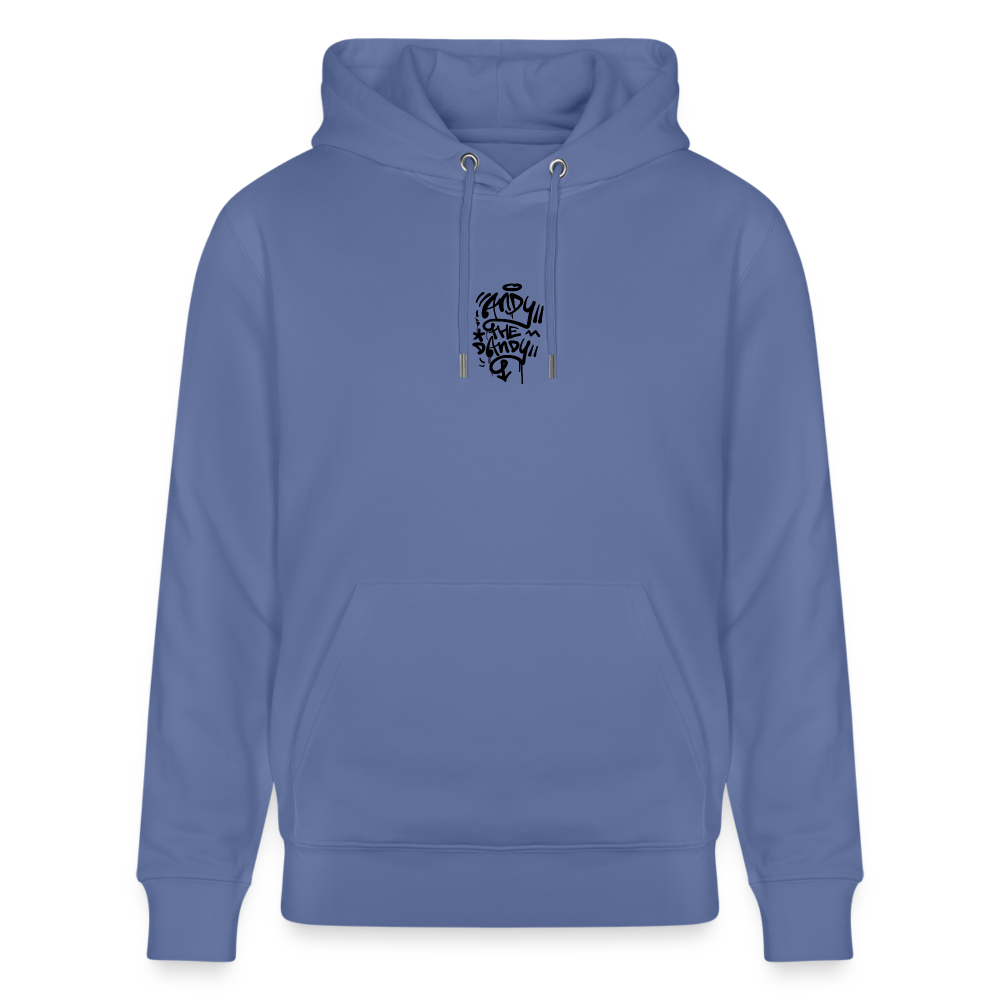 Knock out Andy. Back. Uniseks bio-hoodie - blauw