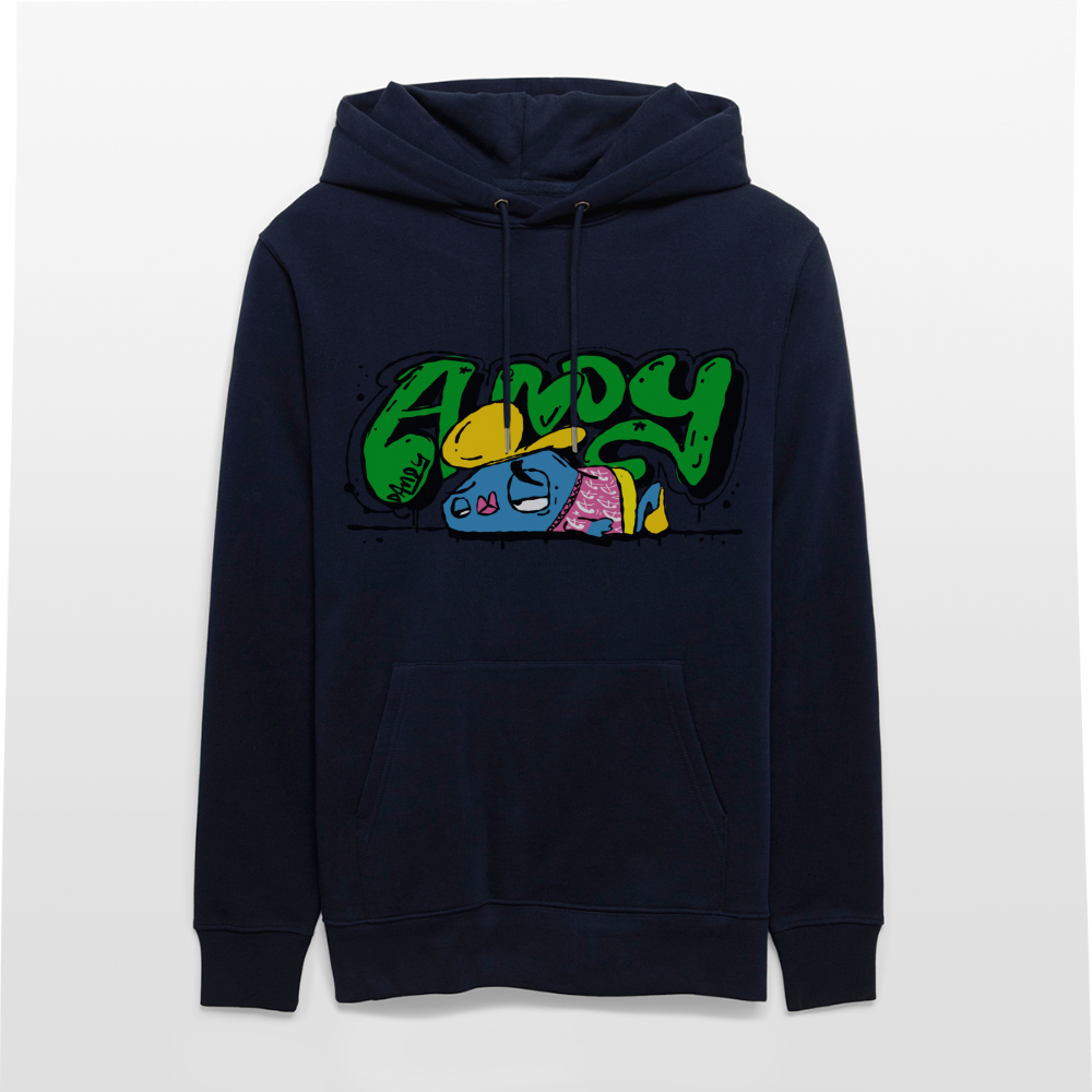 Flushed Andy. Uniseks bio-hoodie - marine