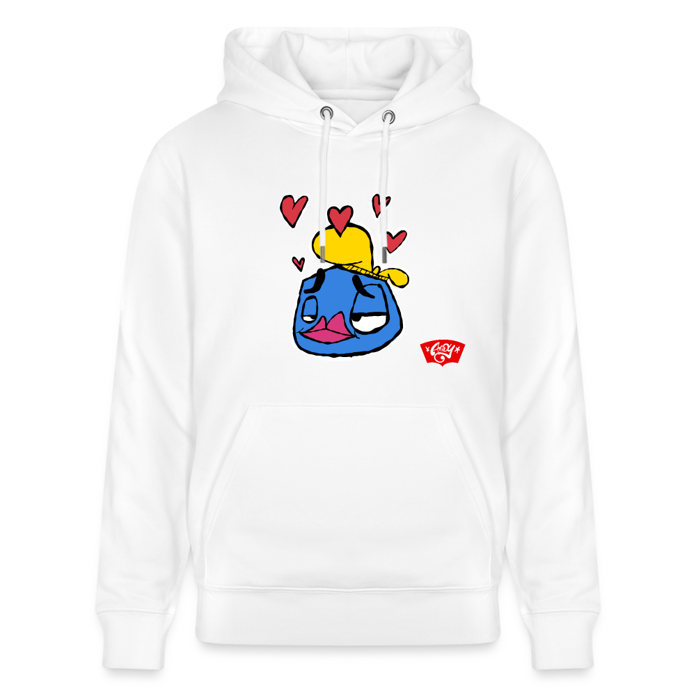 Love is in the Air. Uniseks bio-hoodie - wit