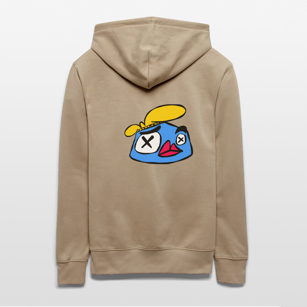 Knock out Andy. Back. Uniseks bio-hoodie - beige