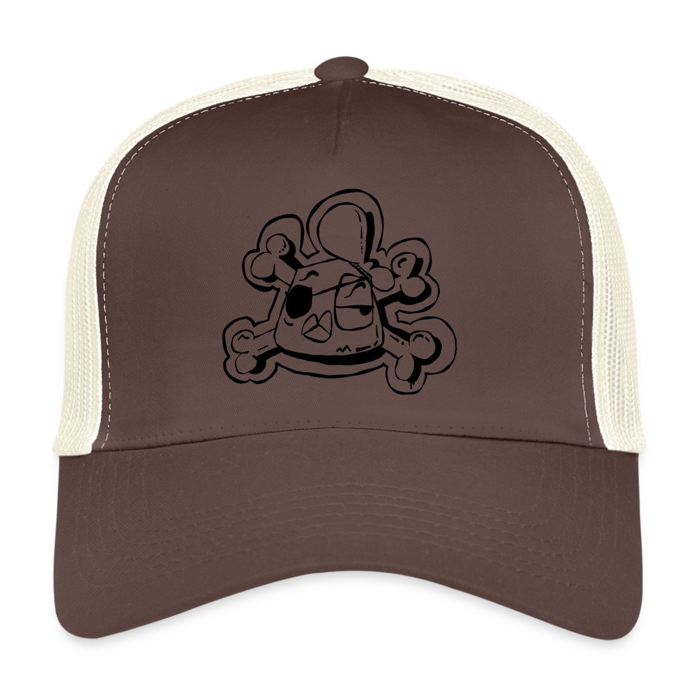 Pirate club Andy the Dandy. Trucker Cap - bruin/beige