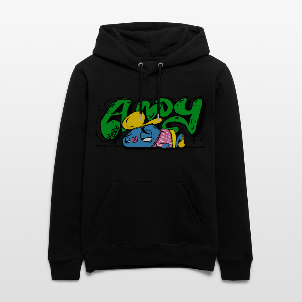 Flushed Andy. Uniseks bio-hoodie - zwart