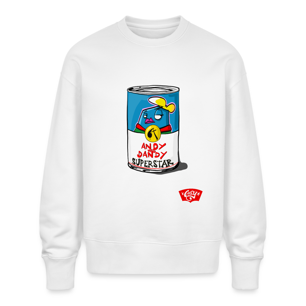 Superstar Soup. Uniseks oversize bio-sweater. - wit