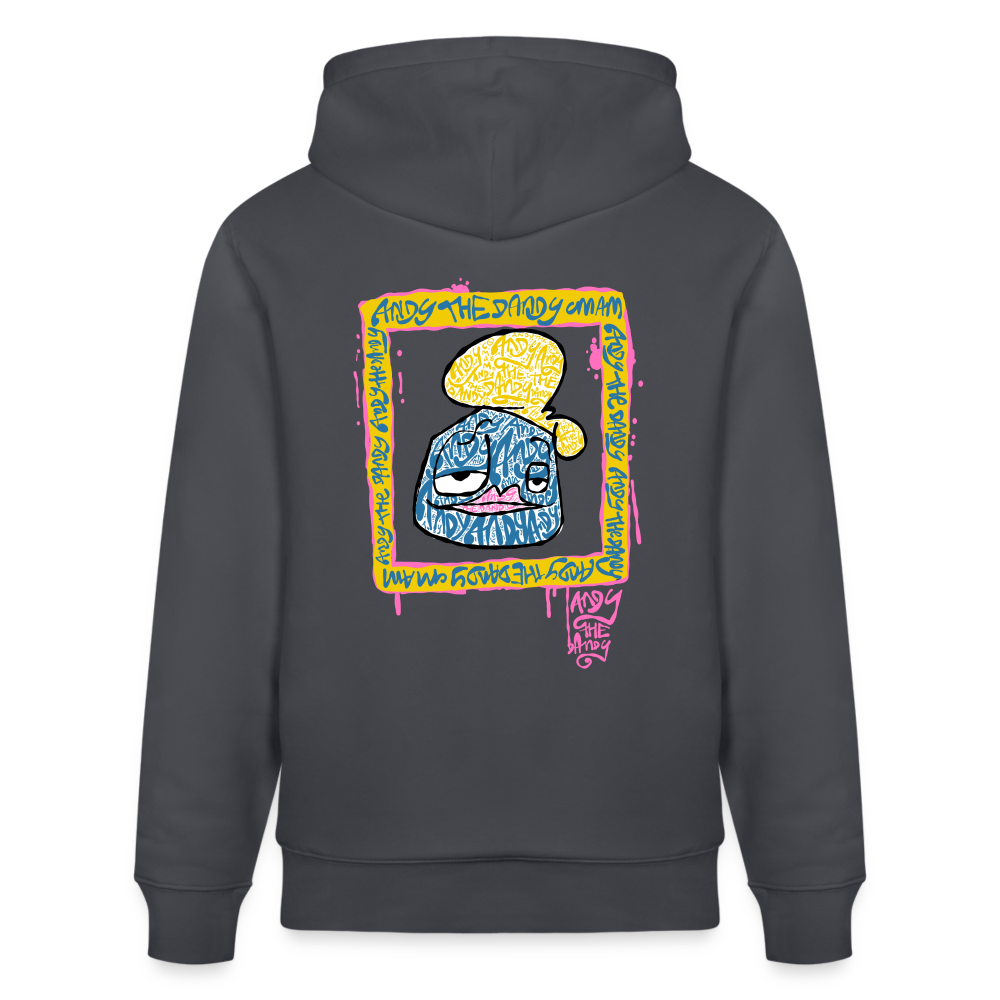 Tag fill in Andy. Uniseks bio-hoodie. - indigo