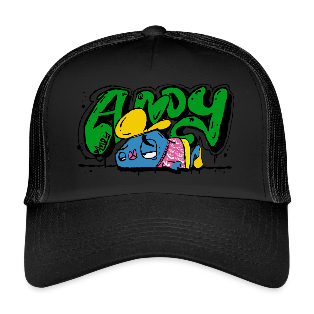 Flushed. Andy. Trucker Cap - zwart/zwart