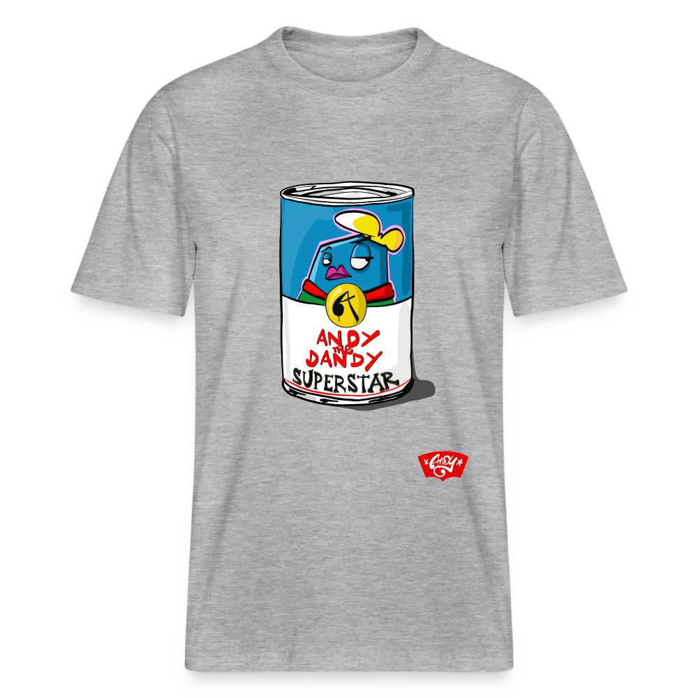 Campbells Superstar Soup. Andy the Dandy. Uniseks T-shirt. - grijs gemêleerd