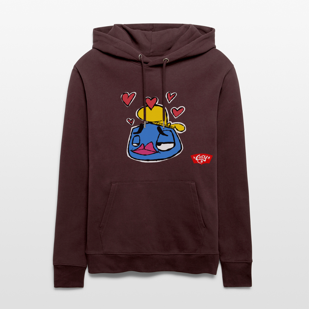 Love is in the Air. Uniseks bio-hoodie - maroon