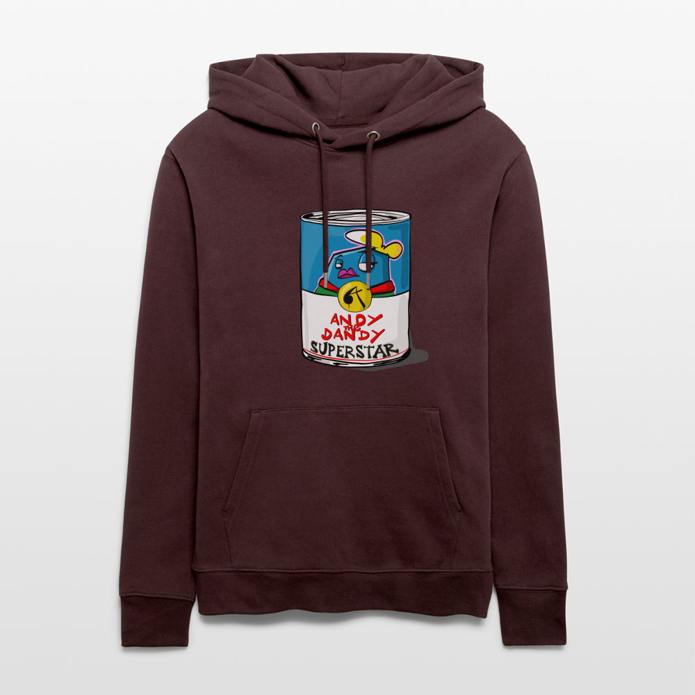 Superstar soup. Andy. Uniseks bio-hoodie. - maroon