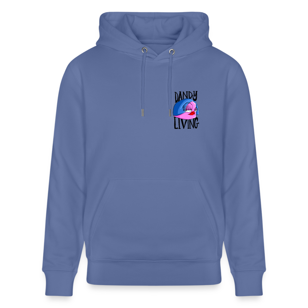 Dandy living.  Uniseks bio-hoodie - blauw