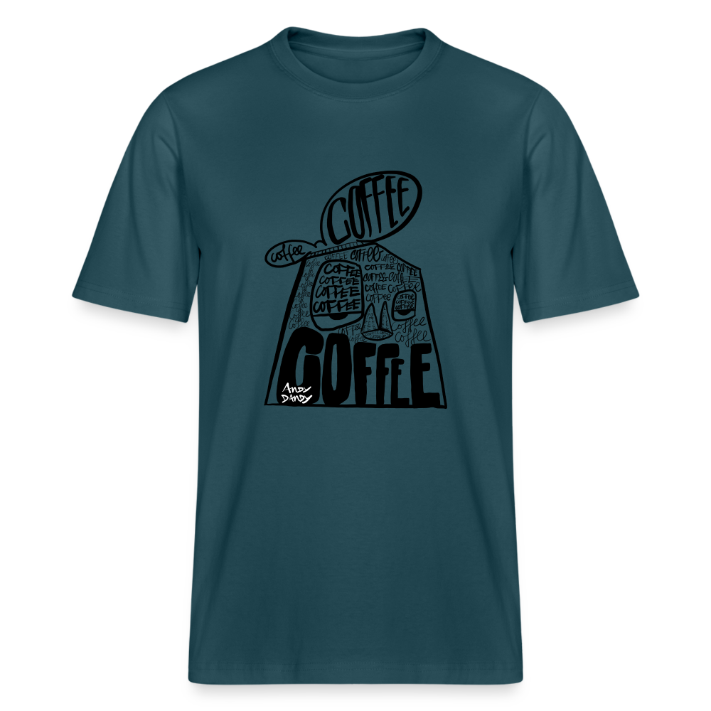 Coffee dreamin'. Andy the Dandy. Uniseks T-shirt - donker petrol