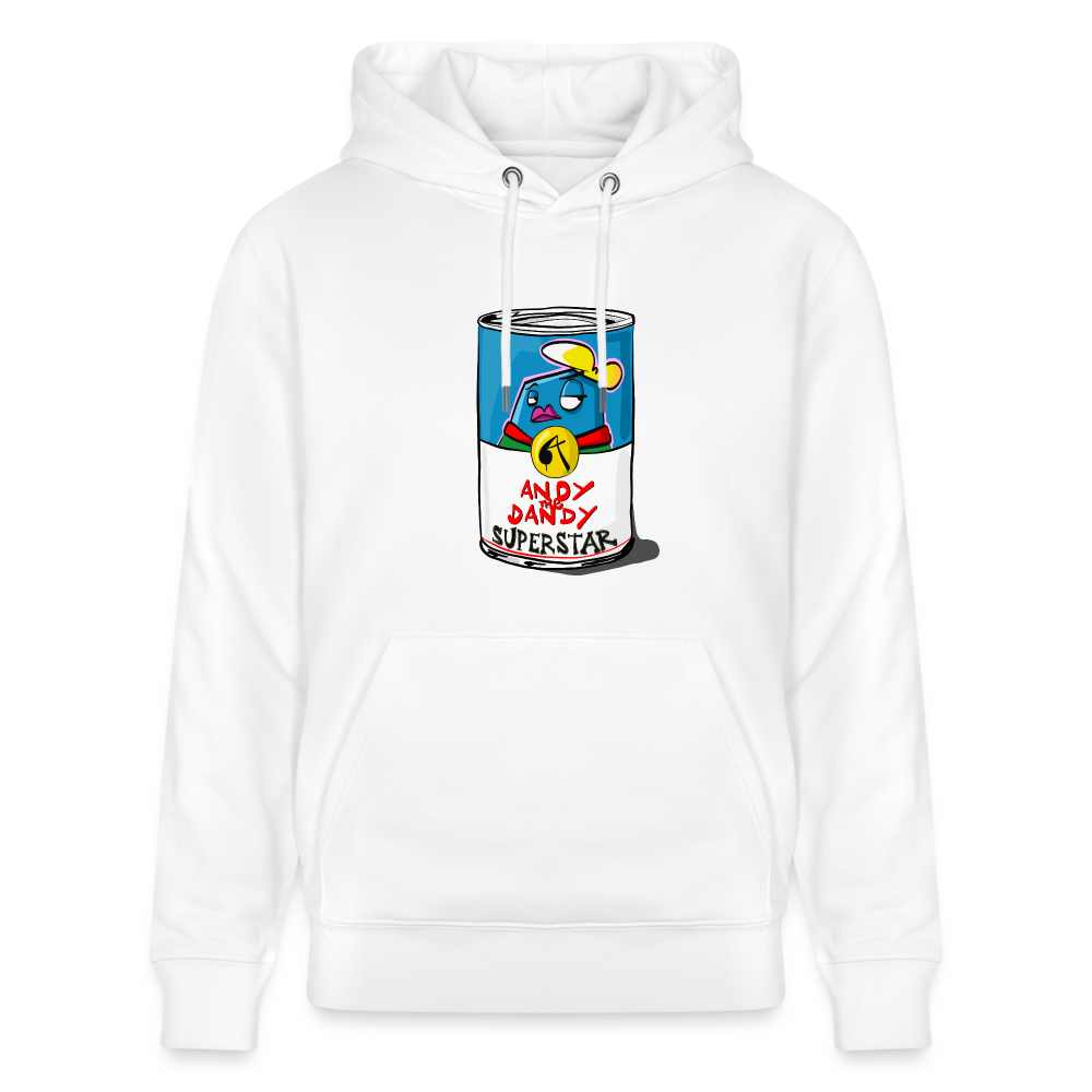 Superstar soup. Andy. Uniseks bio-hoodie. - wit