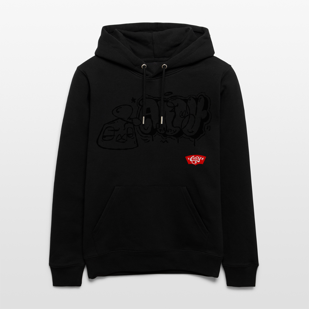 Heads up and throw up. Uniseks bio-hoodie - zwart