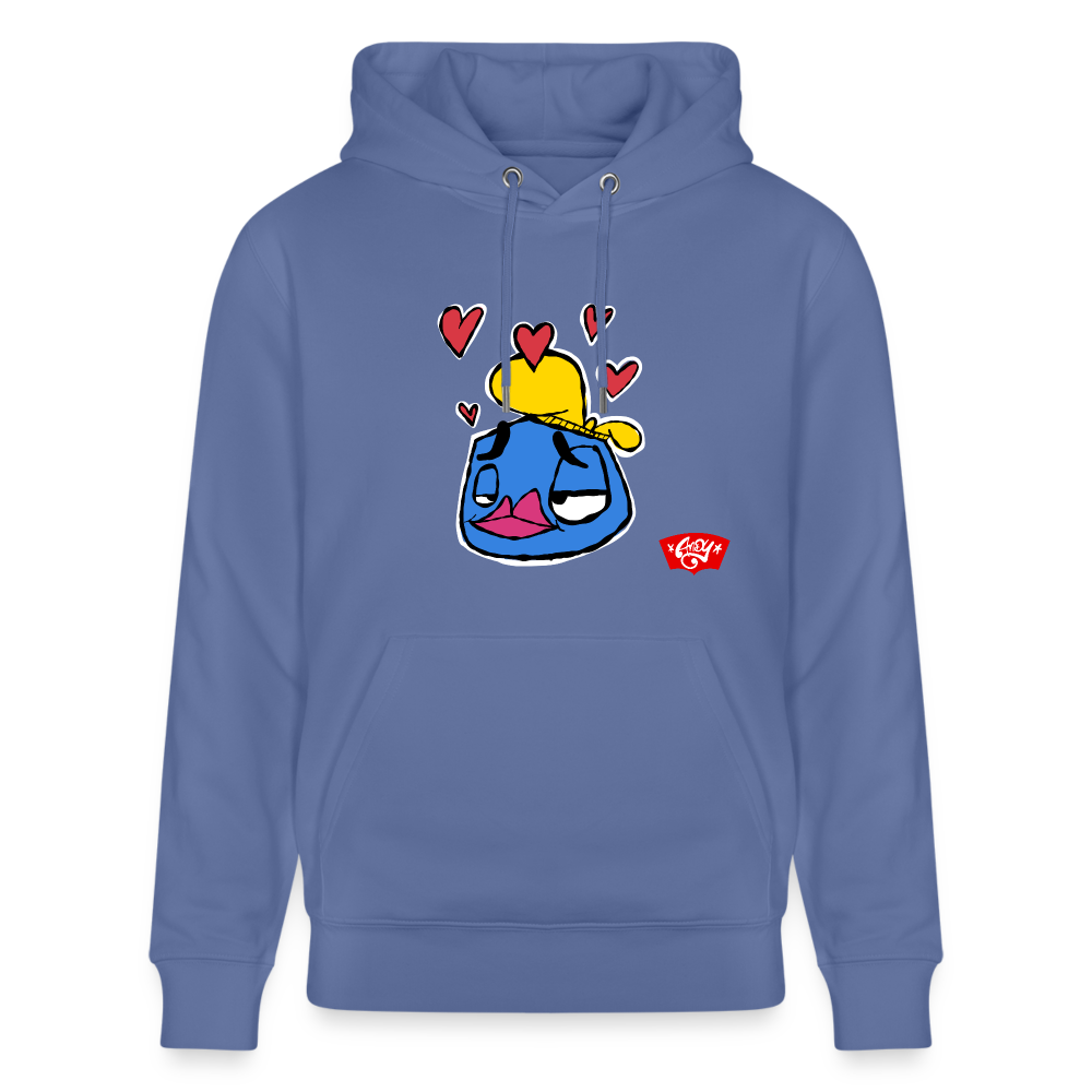 Love is in the Air. Uniseks bio-hoodie - blauw