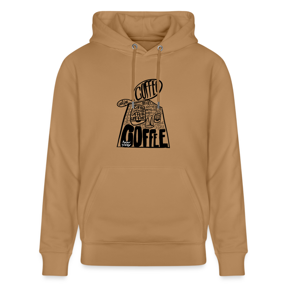 Coffee on my mind. Uniseks bio-hoodie. - Latte