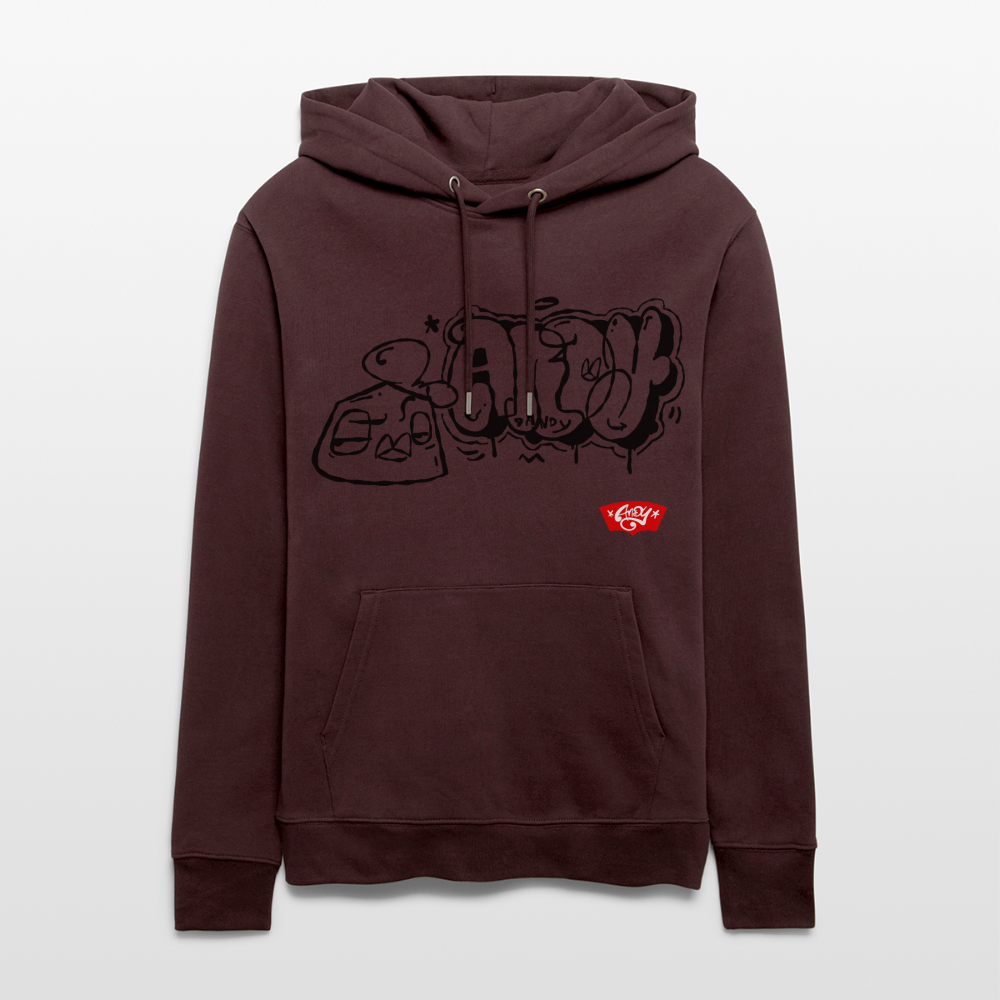 Heads up and throw up. Uniseks bio-hoodie - maroon