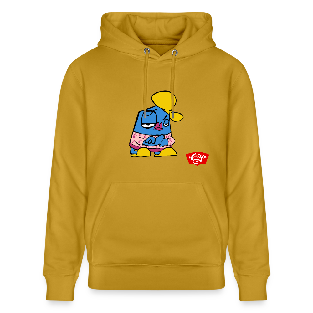 Arms crossed Andy. Uniseks bio-hoodie - oker