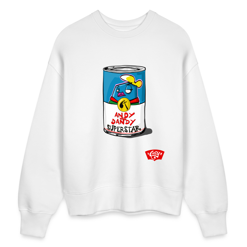 Superstar Soup. Uniseks oversize bio-sweater. - wit