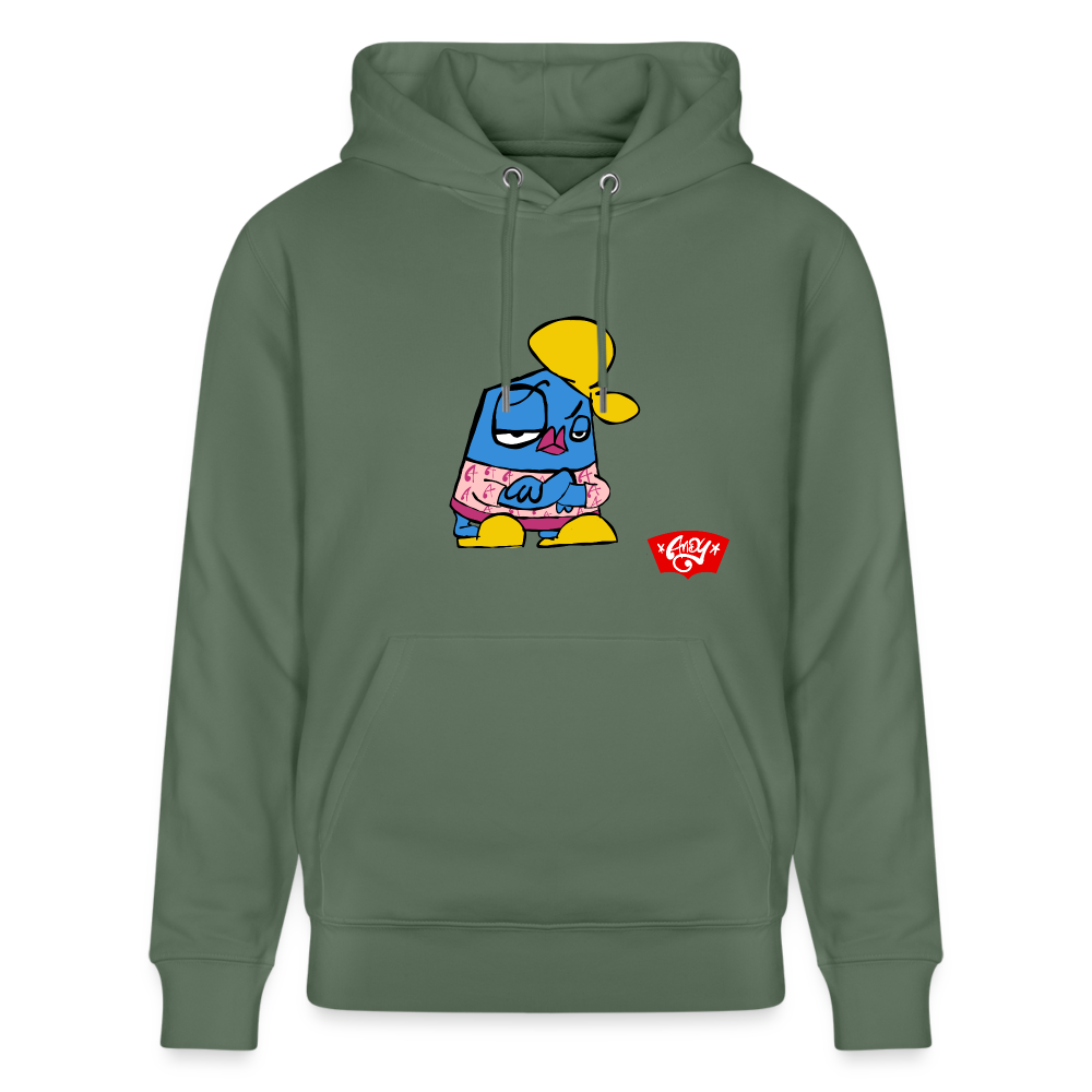 Arms crossed Andy. Uniseks bio-hoodie - dennengroen