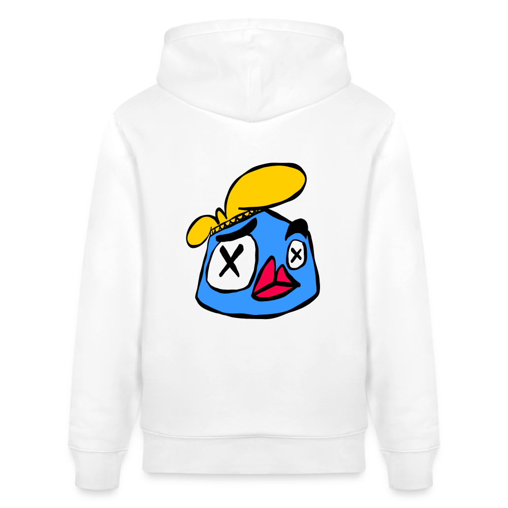 Knock out Andy. Back. Uniseks bio-hoodie - wit