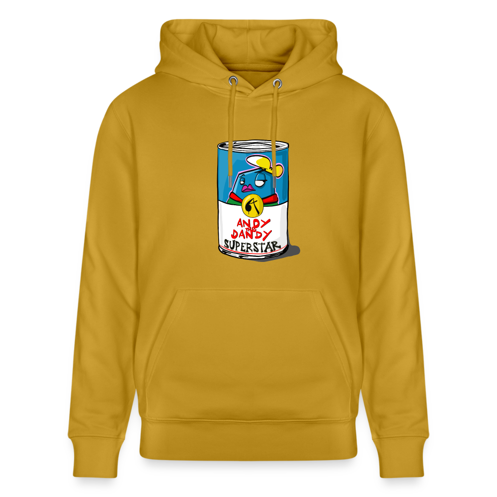 Superstar soup. Andy. Uniseks bio-hoodie. - oker