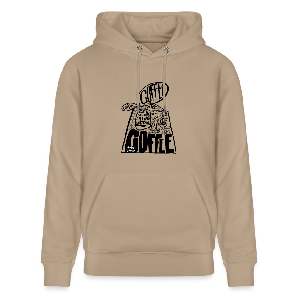 Coffee on my mind. Uniseks bio-hoodie. - beige