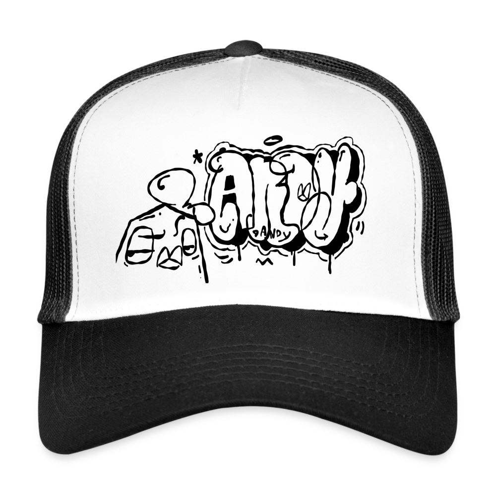 Moody ... Andy the Dandy. Trucker Cap - wit/zwart