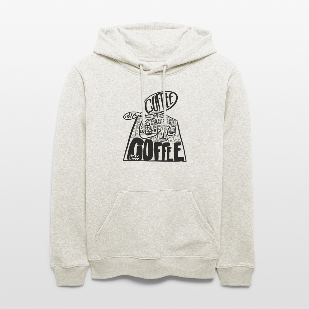 Coffee on my mind. Uniseks bio-hoodie. - beige gemêleerd